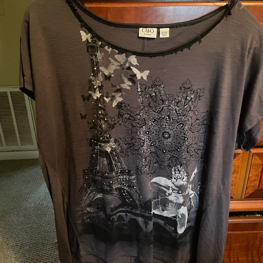 Black and grey top